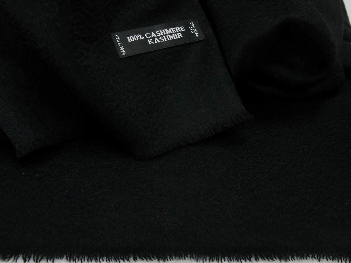 STOLA CASHMERE ART. SCIARPA 250/40 FRANGETTA V. NERO - immagine 3