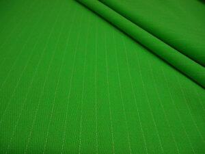 CREPE WOOL ART. PINSTRIPE ACID GREEN / WHITE