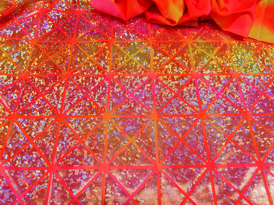 LYCRA BIELASTICA ART. SALSA FUCSIA / ARANCIO