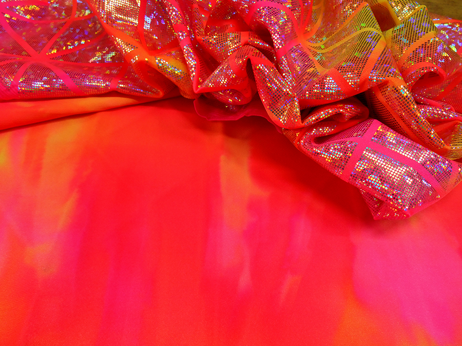 LYCRA BIELASTICA ART. SALSA FUCSIA / ARANCIO - immagine 3