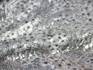 CHIFFON DEVORÉ ART. DELIZIA V. WHITE / BLACK MARBLE