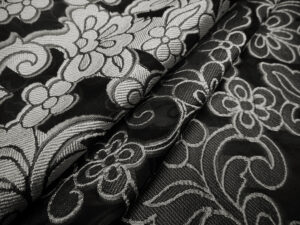 ORGANZA DEVORÉ ART. FLOTTI V. BLACK / GREY