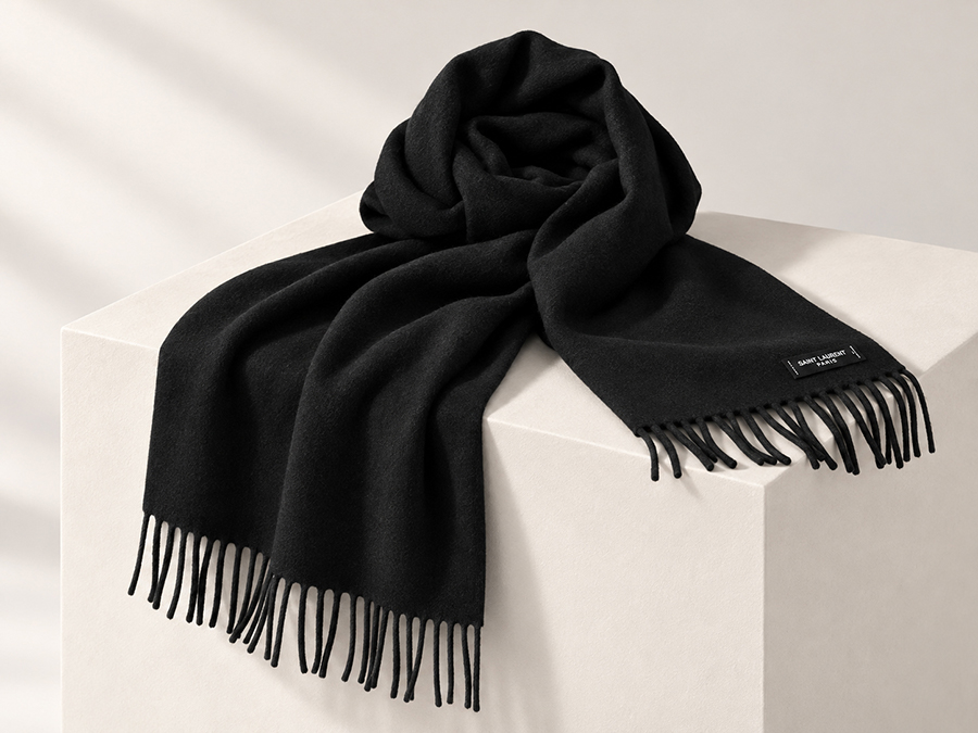 CASHMERE SCARF ART. 490 BLACK