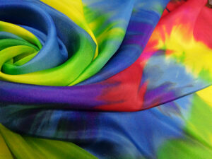 PURE SILK CHARMEUSE ART. TRIPPED