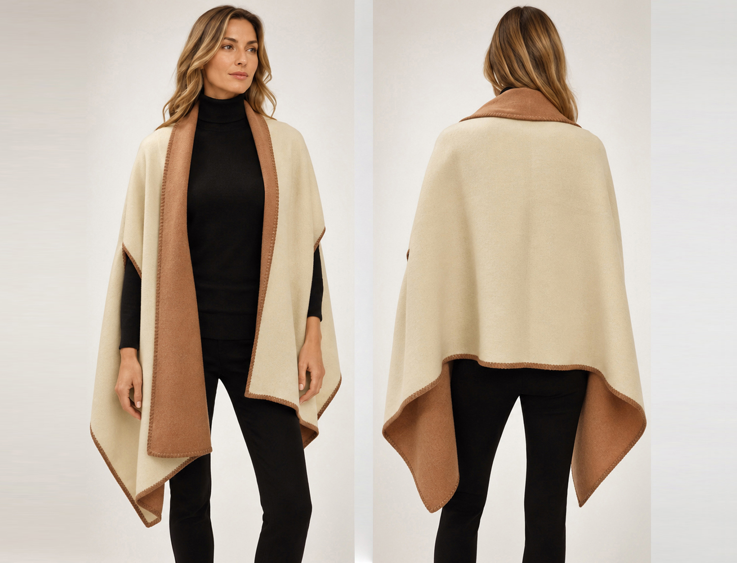 STOLA CASHMERE ART. NABUCCO/2 V. CREMA / BISCOTTO