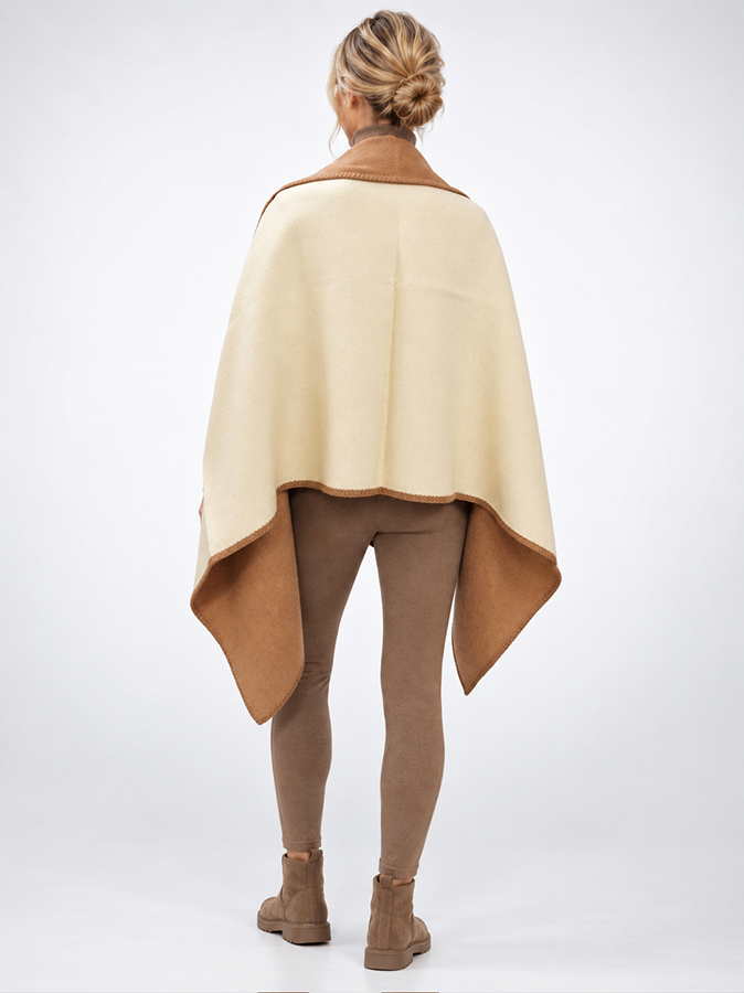 STOLA CASHMERE ART. NABUCCO/2 V. CREMA / BISCOTTO - immagine 4