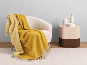 PLAID PURO CASHMERE ART. CERVINIA V. GIALLO DOUBLEFACE