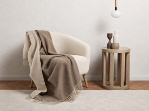 PLAID PURO CASHMERE ART. CERVINIA V. BROWN NATURALE DOUBLEFACE