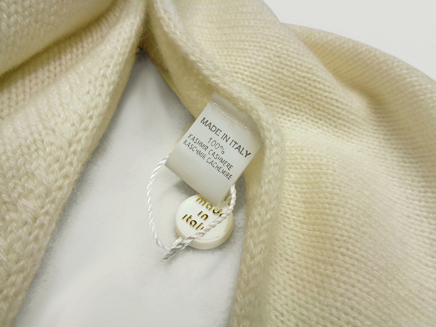 SCIALLE PURO CASHMERE ART. 1490 TRIANGOLO NAPPE V. AVORIO - immagine 5