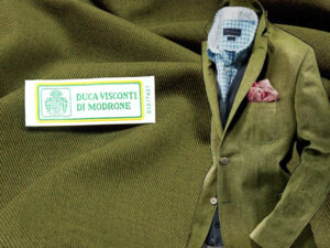 DRILL VELVETY COTTON VISCONTI DI MODRON V. 16910 MILITARY GREEN