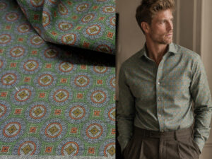 PURE WOOL TWILL ART. HARRODS V. GREEN / GRAY