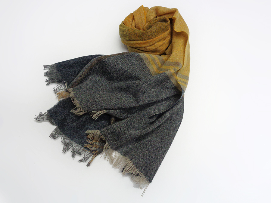 Sciarpa In Cashmere Fatta A Mano Dal Nepal - Stola Multifunzione Beige - Namaste Kids Help Shop - Foto 3
