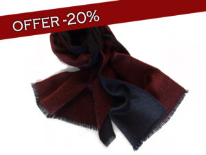 SCIARPA PURO CASHMERE DOUBLEFACE ART. VERENNE V. BORDEAUX / BLU 