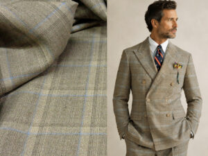 WOOL AND CASHMERE ULTRALIGHT ART. DEAN V. OVECHECK SAND / LGHT BLUE