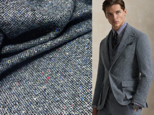 TWEED WOOL SILK ART. HALEY V. BLUE