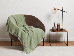 PLAID PURO CASHMERE ART. PLAID SESTRIERE V. VERDE SALVIA CHIARO