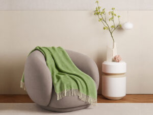 PLAID PURO CASHMERE MATRIMONIALE ART. COCOON V. VERDE MENTA