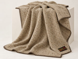 PLAID SINGOLO / DA VIAGGIO IN LANA V. 626 TWEED SABBIA