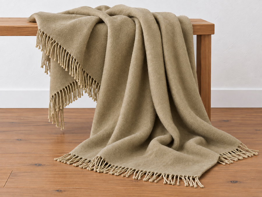 PLAID BABY CASHMERE V. BEIGE SCURO NATURALE
