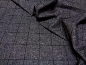 CASHMERE SILK HEMP WOOL ART. SANFORD V. OVERCHECK GREY / BLUE
