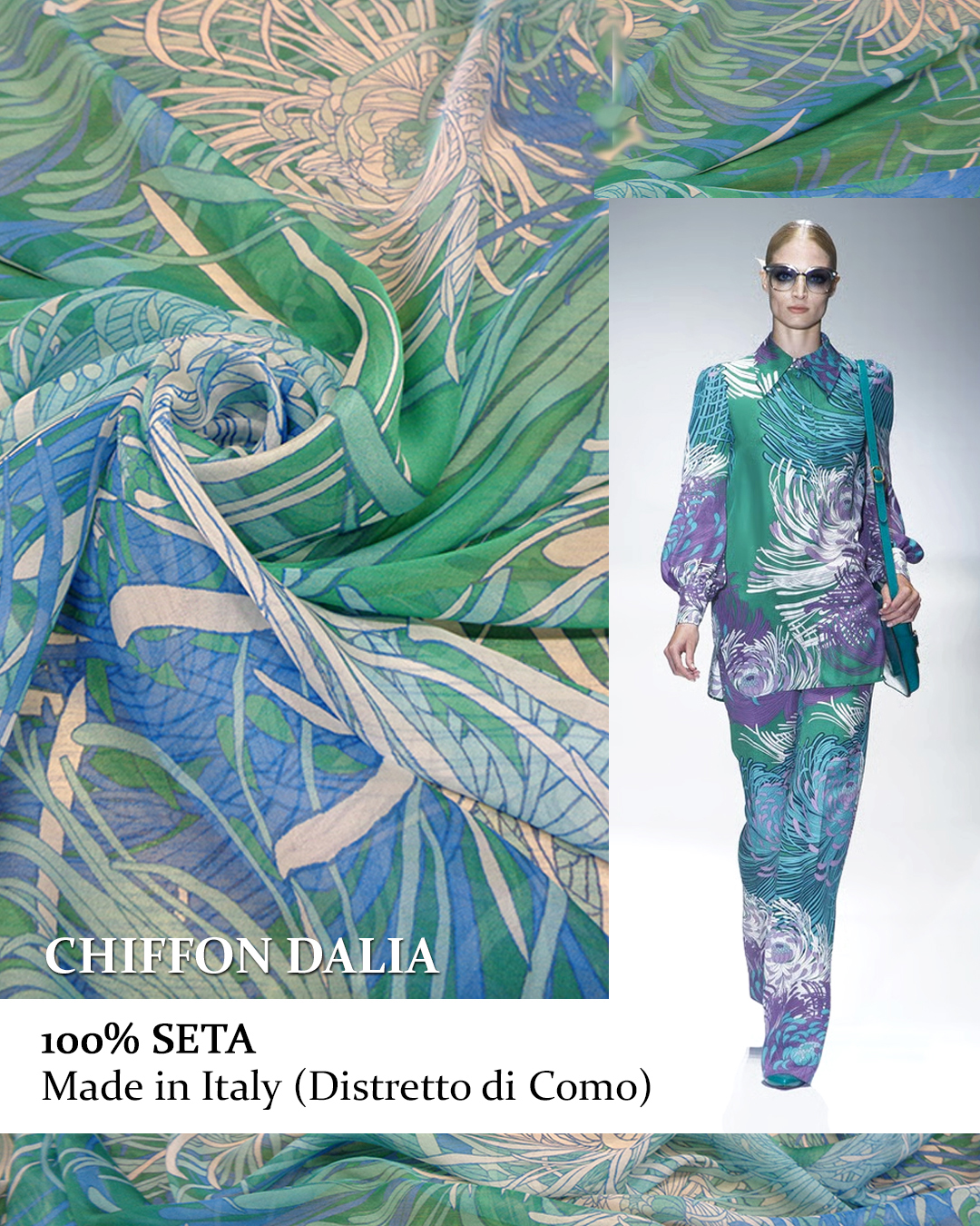 PURE SILK ART. CHIFFON DALIA V. GREEN