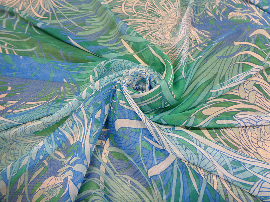PURE SILK ART. CHIFFON DALIA V. GREEN - Image 3