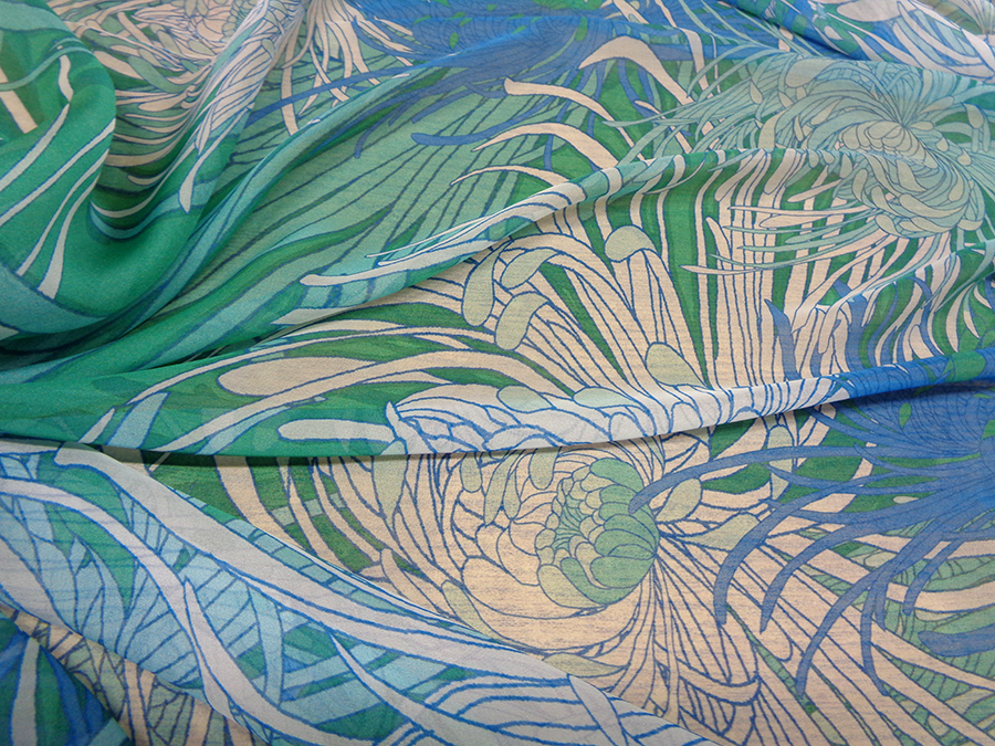 PURE SILK ART. CHIFFON DALIA V. GREEN - Image 7