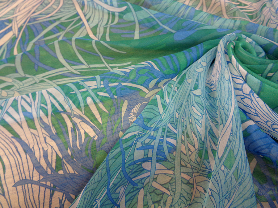 PURE SILK ART. CHIFFON DALIA V. GREEN - Image 2