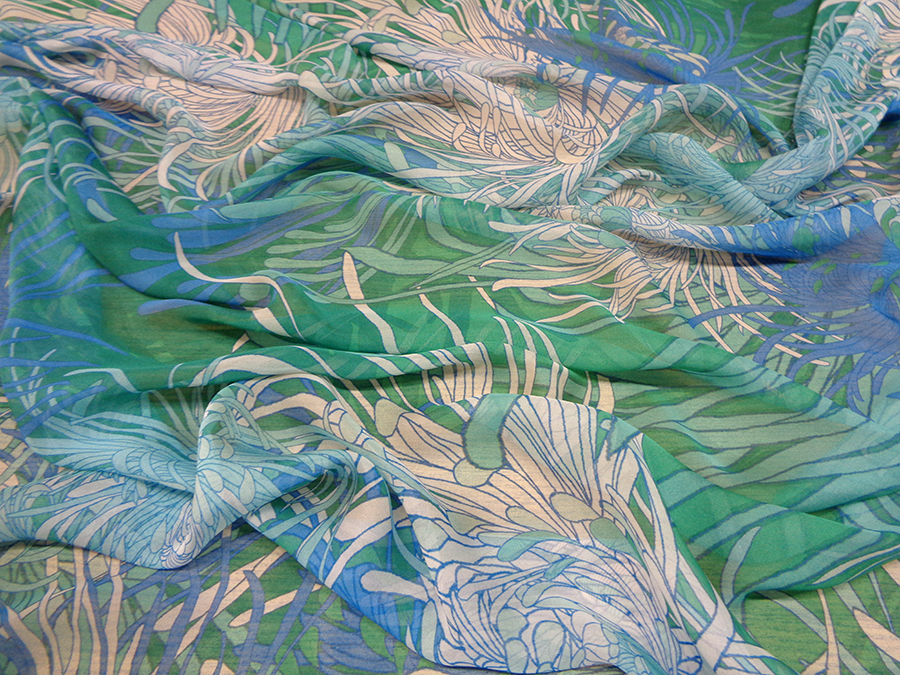 PURE SILK ART. CHIFFON DALIA V. GREEN - Image 4