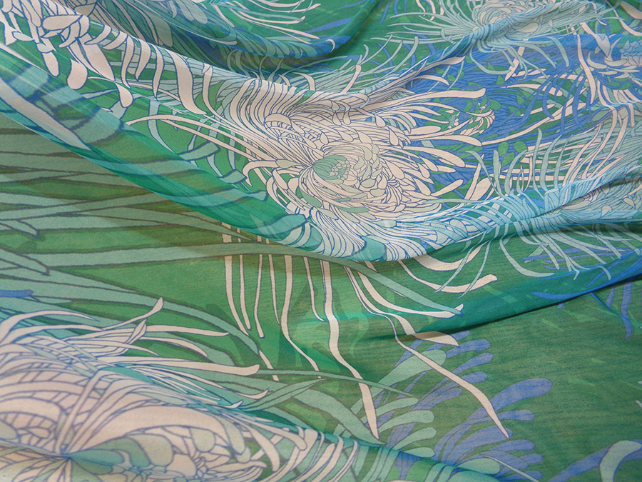 PURE SILK ART. CHIFFON DALIA V. GREEN - Image 6