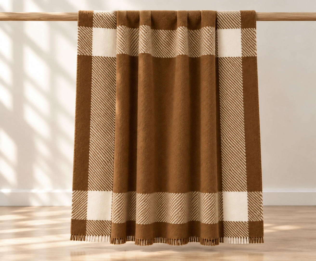 PLAID MATRIMONIALE PURA VICUNA NATURALE / BABY CASHMERE NATURALE ART. SOFFIO DEGLI DEI - immagine 3