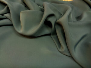 CREPE DE CHINE SILK BLEND DARK SAGE GREEN