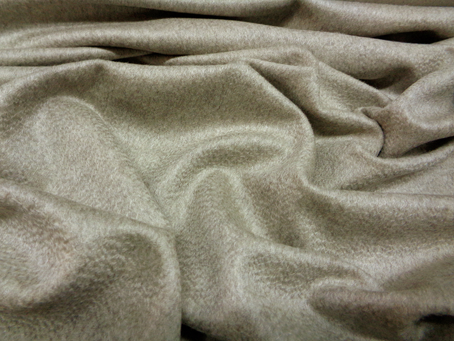 CASHMERE ZIBELINE FUR EFFECT V. TAUPE' MELANGE - Image 3