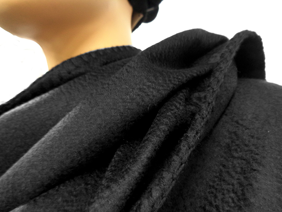 MANTELLA CHARME IN CASHMERE ZIBELLINO FUR EFFECT V. NERO - immagine 2