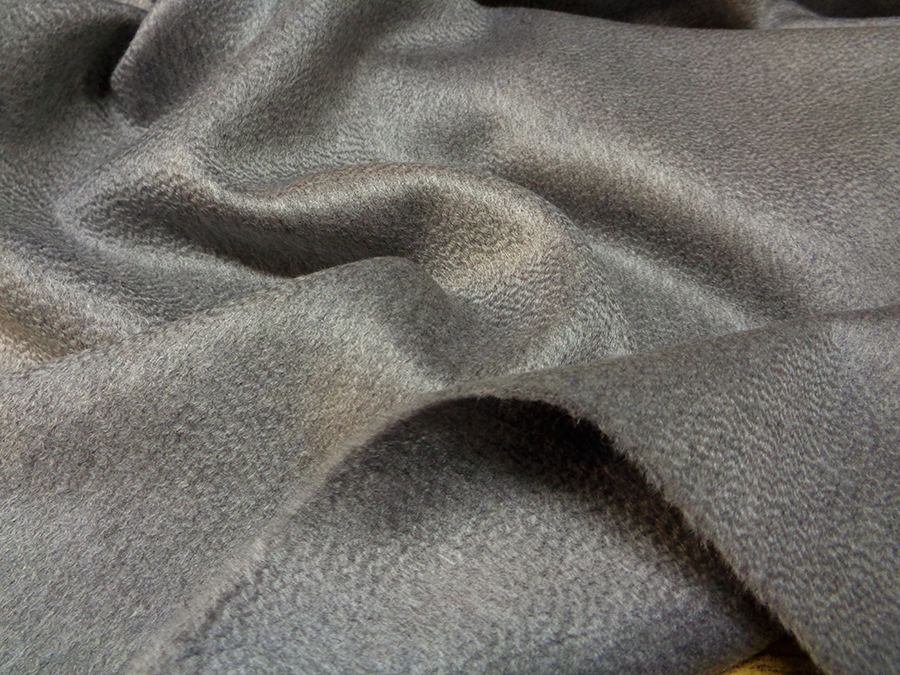 PURO CASHMERE DOUBLEFACE CD750 GRIGIO MEDIO MELANGE ZIBELLINATO - immagine 3