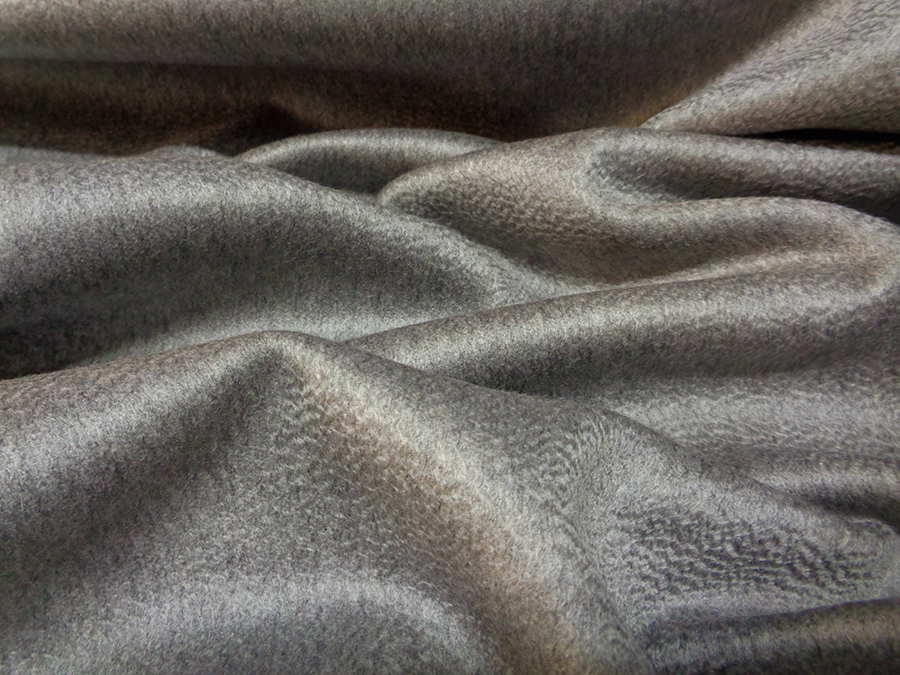 PURO CASHMERE DOUBLEFACE CD750 GRIGIO MEDIO MELANGE ZIBELLINATO - immagine 4
