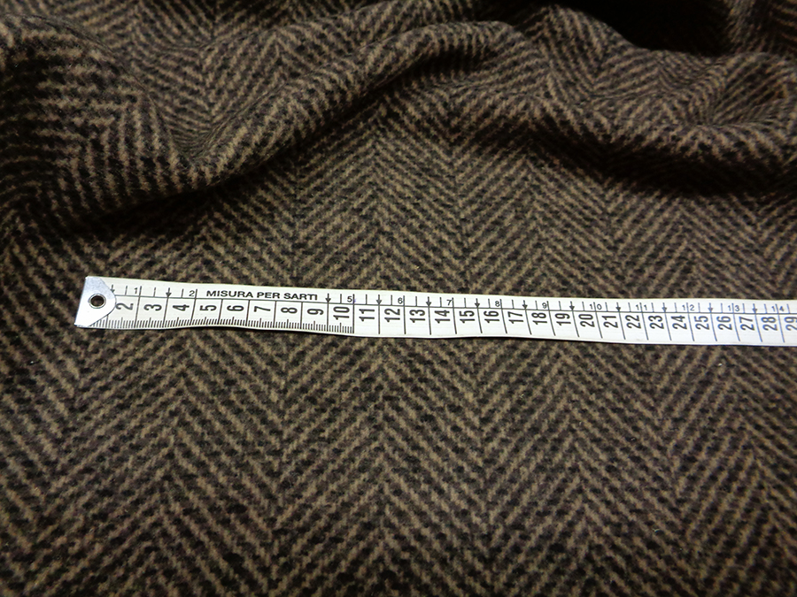 WOOL AND CASHMERE HERRINGBONE ART. DONALD V. HAZELNUT / DARK BROWN - Image 4