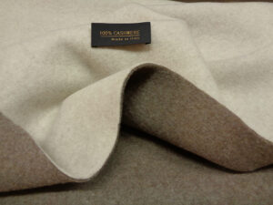PURE CASHMERE JERSEY COMFORT SMOOT DOUBLEFACE NATURAL BEIGE MELANGE / HAZELNUT MELANGE